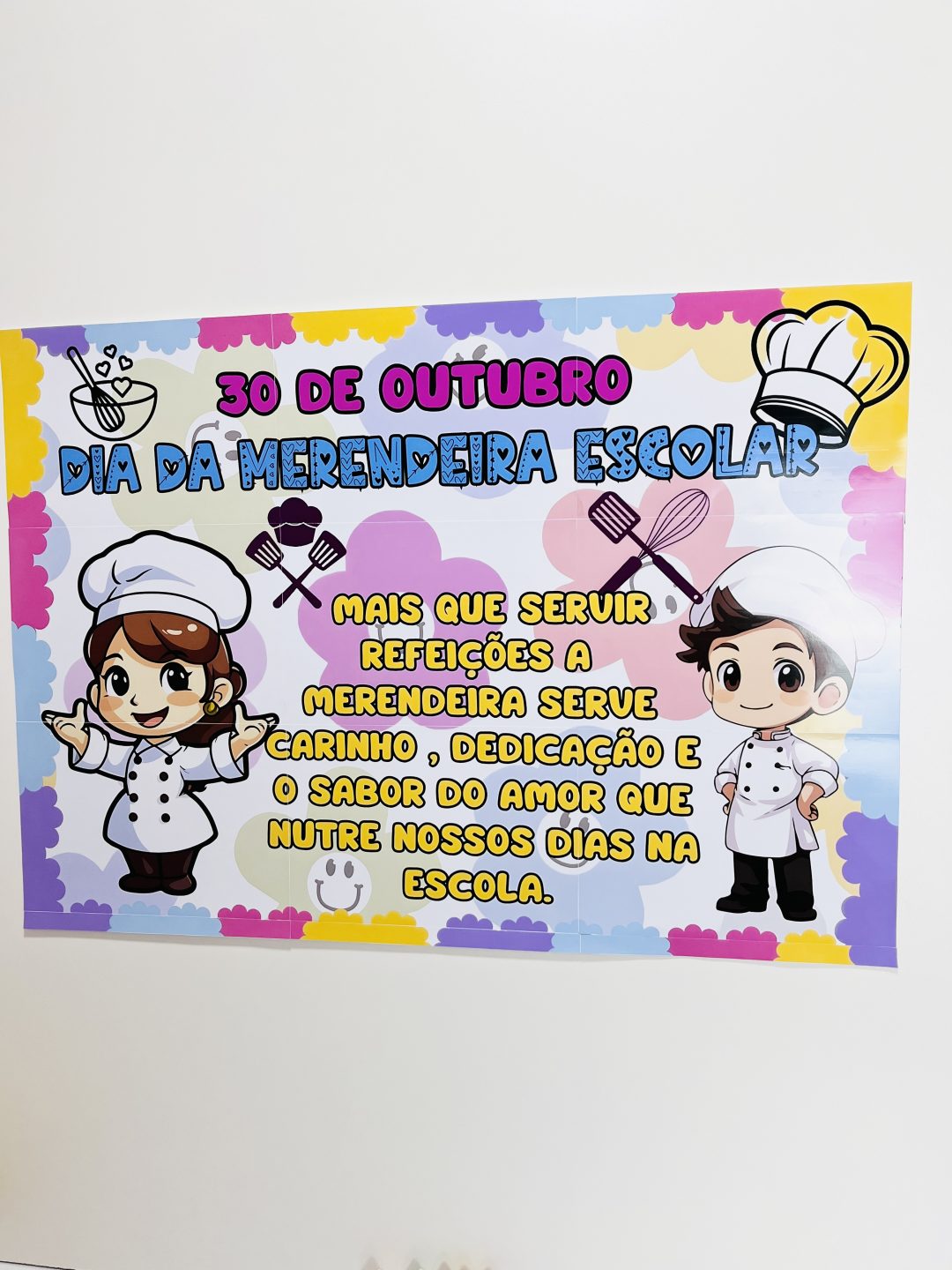 DECORAÇÃO / PAINEL + LEMBRANCINHA: DIA DA MERENDEIRA