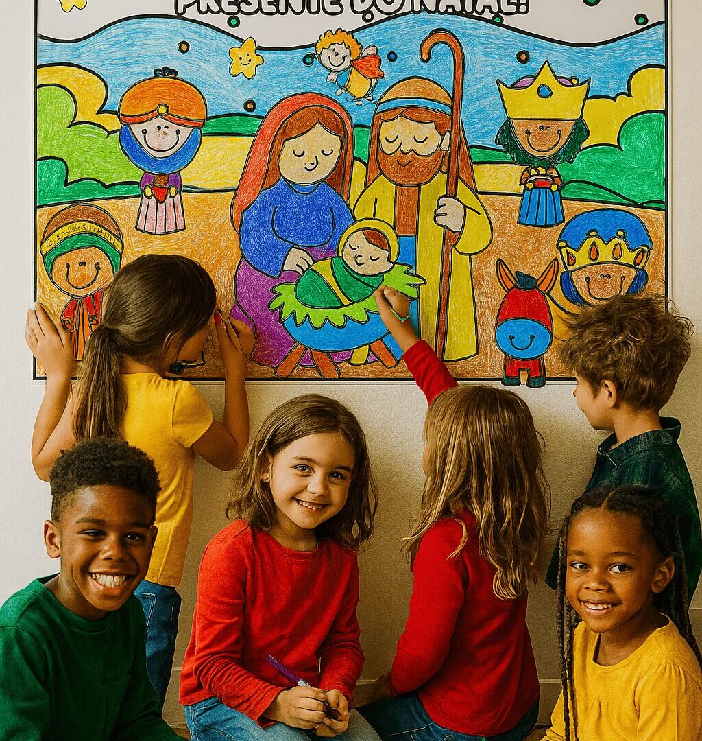 PAINEL / DECORAÇÃO PINTURA COLETIVA: NATAL