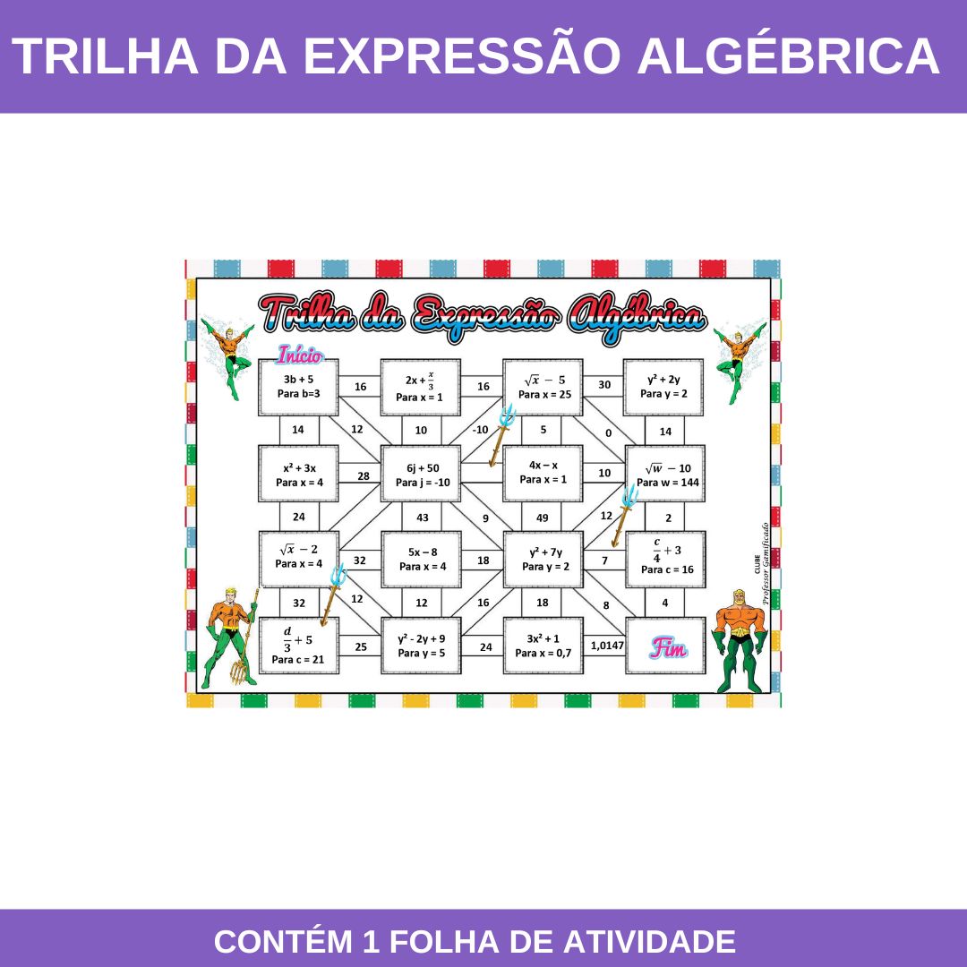 TRILHA / LABIRINTO DA EXPRESSÃO ALGÉBRICA