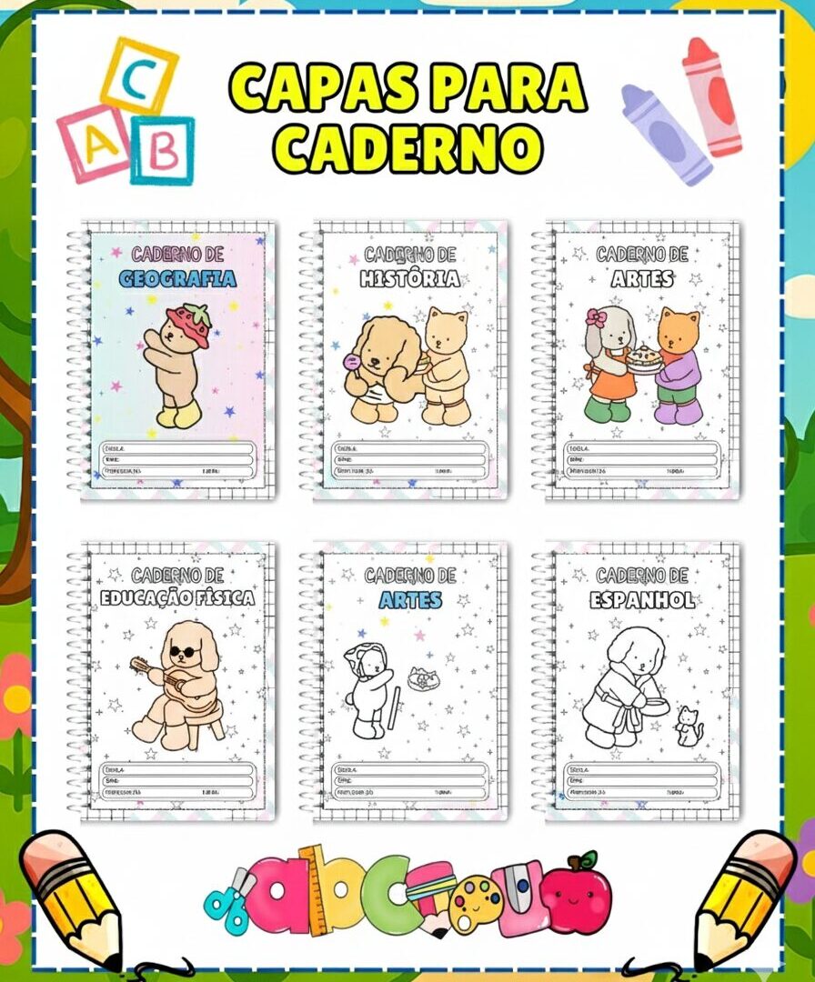 COMBO DE CAPAS PARA CADERNO: BOBBIE GOODS