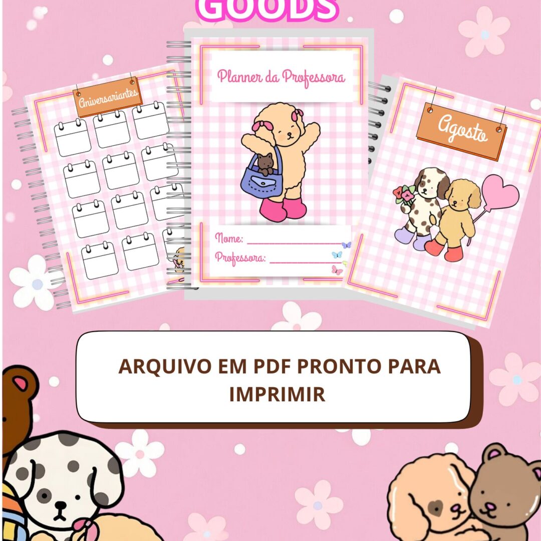 PLANNER / CADERNO DA PROFESSRA 2026: BOBBIE GOODS