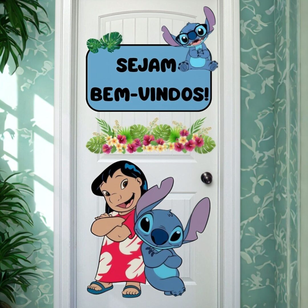 PAINEL DE PORTA VOLTA ÀS AULAS: STITCH