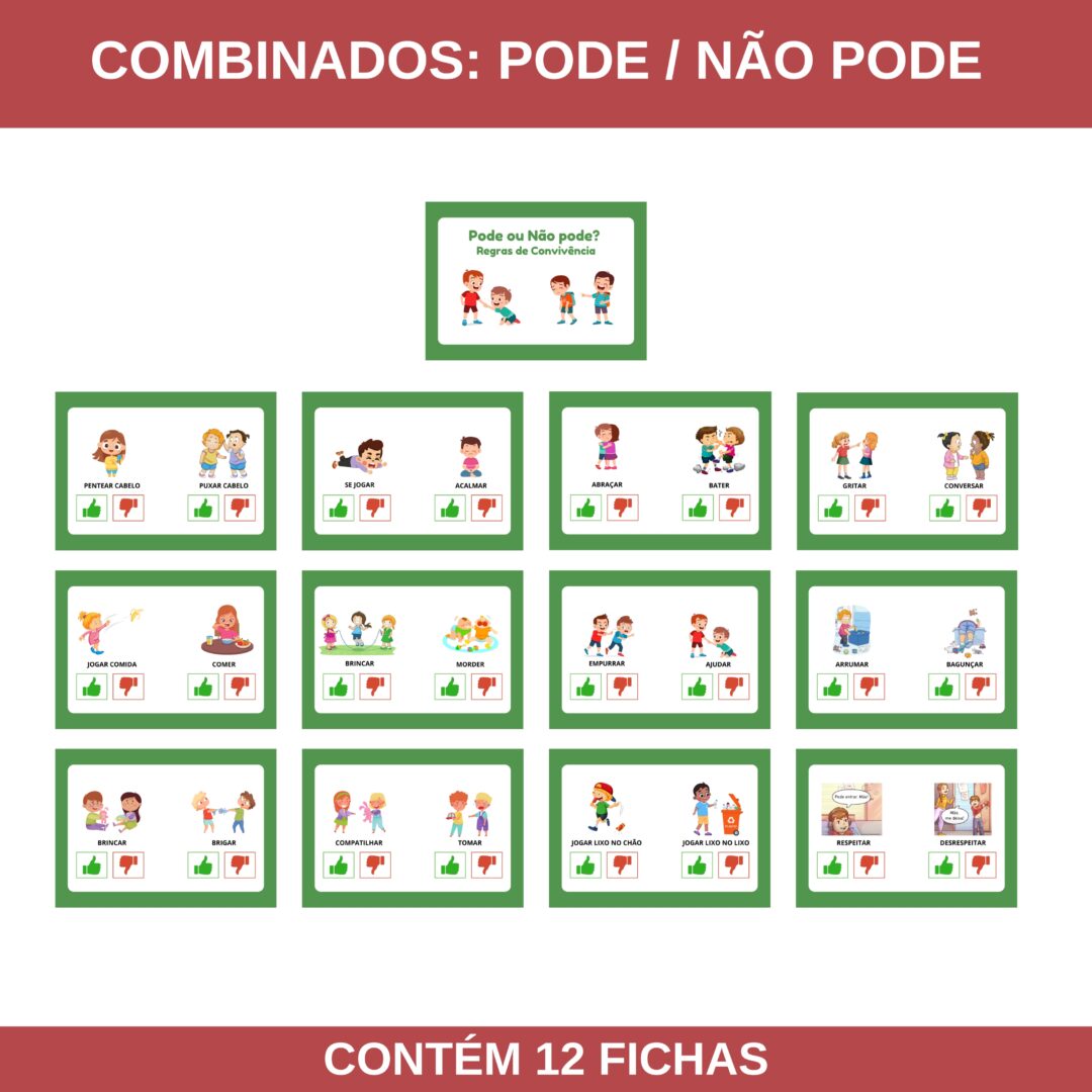 COMBINADOS: PODE / NÃO PODE