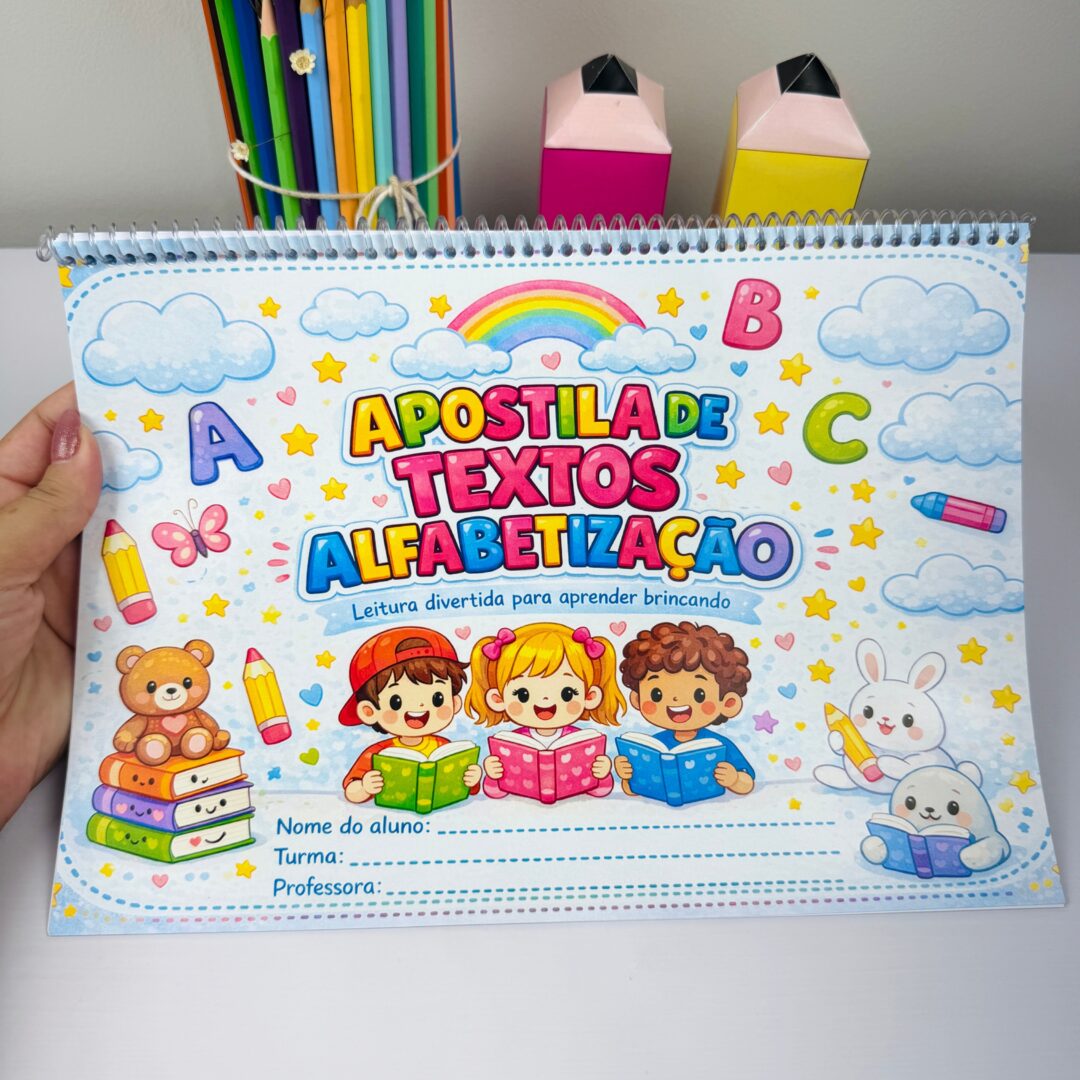 APOSTILA TEXTINHOS FATIADOS EM QUADRINHOS PARA ALFABETIZAÇÃO