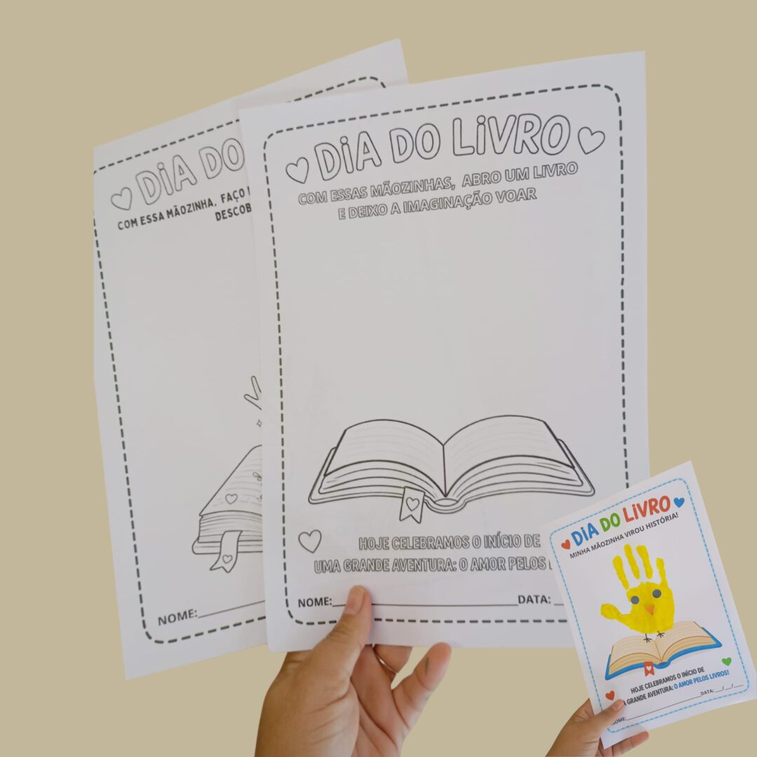 DIA DO LIVRO INFANTIL: ATIVIDADE DA MÃOZINHA