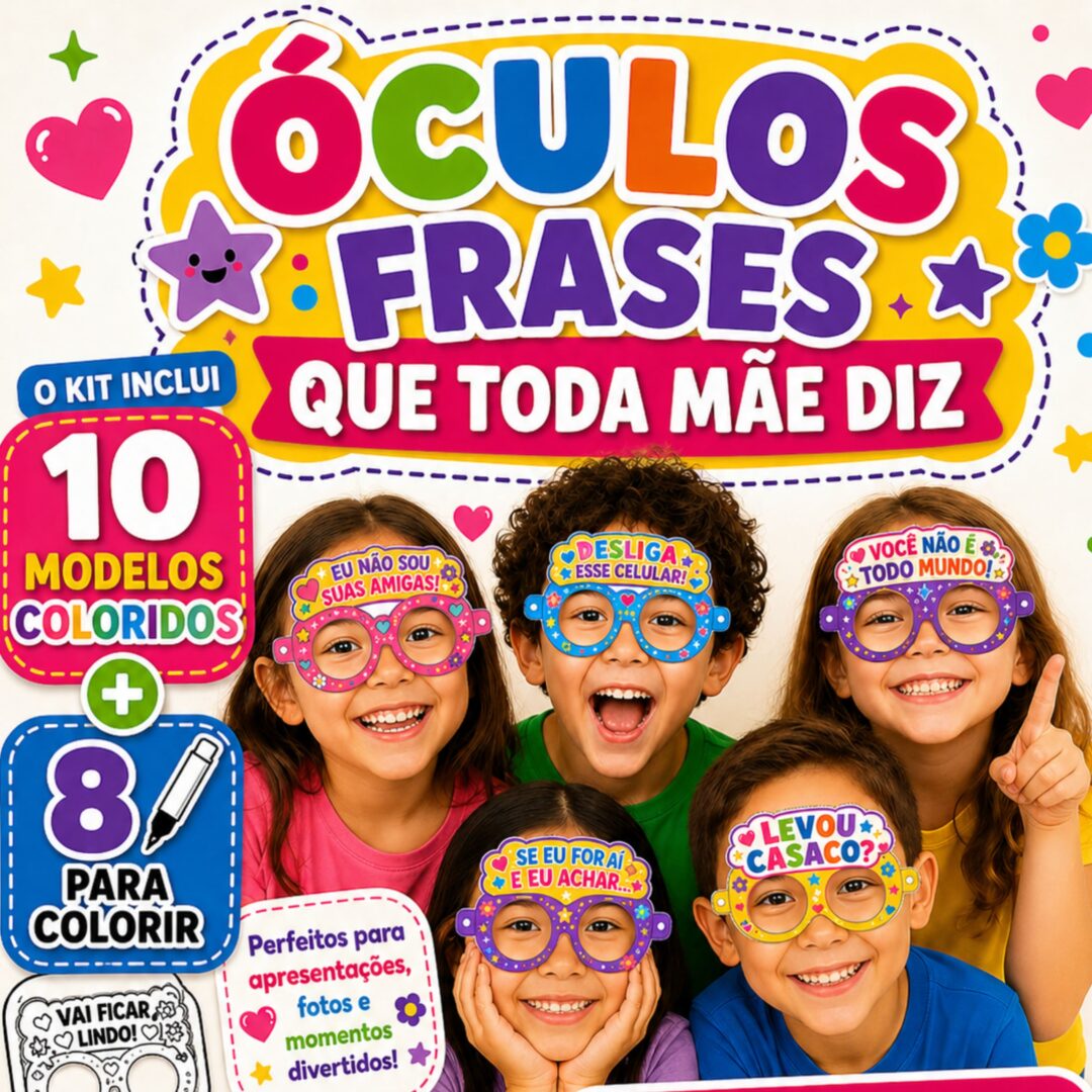 LEMBRANCINHA DIA DAS MÃES / KIT ÓCULOS DIAS MÃE: "MINHA MÃES É UMA PEÇA!"
