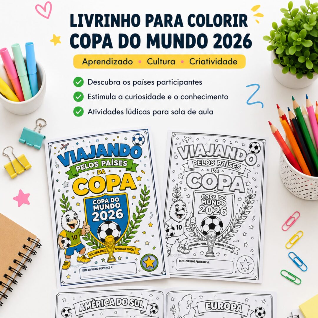 LIVRINHO PARA COLORIR: VIAJANDO PELOS PAÍSES DA COPA 2026