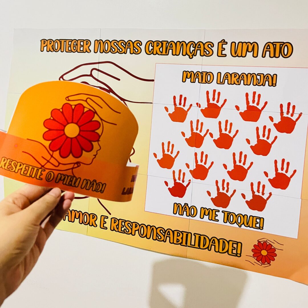 KIT MAIO LARANJA: PAINEL / DECORAÇÃO +VISEIRA