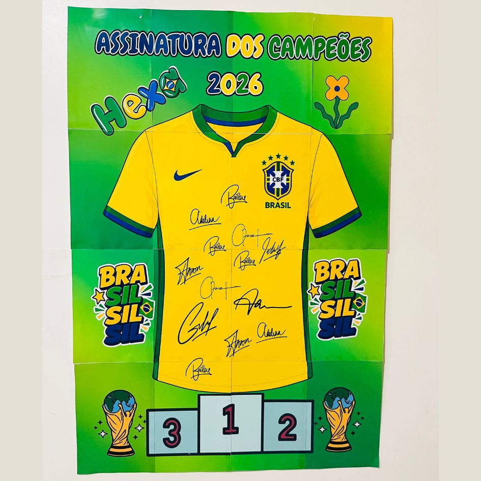 PAINEL / DECORAÇÃO: CAMISA ASSINATURA DOS CAMPEÕES 2026
