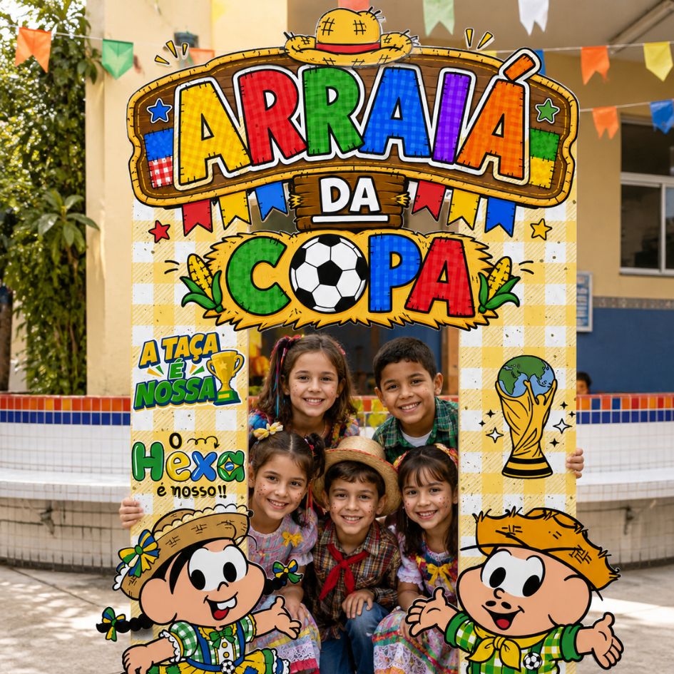 PORTAL / DECORAÇÃO ARRAIÁ DA COPA: MÔNICA E CEBOLINHA