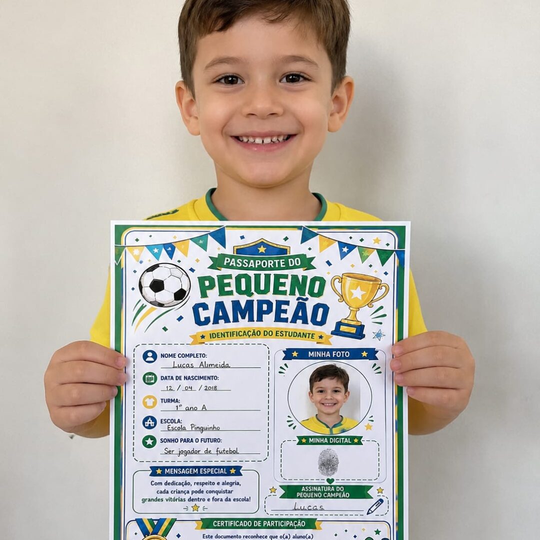 PASSAPORTE DO PEQUENO TORCEDOR: ORGULHO DE SER BRASILEIRO