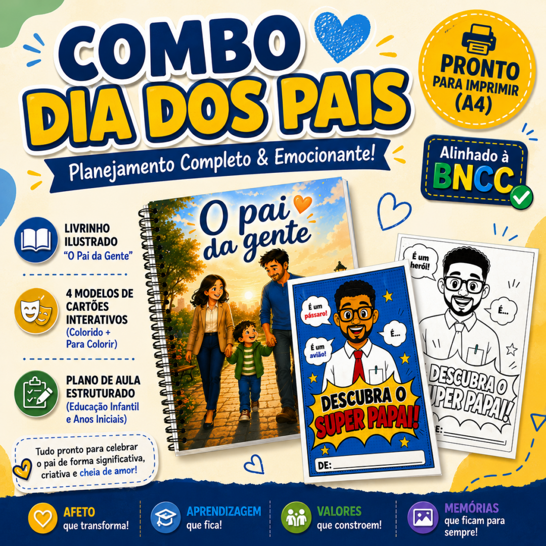 SUPER KIT DIA DOS PAIS: LIVRO + CARTÕES