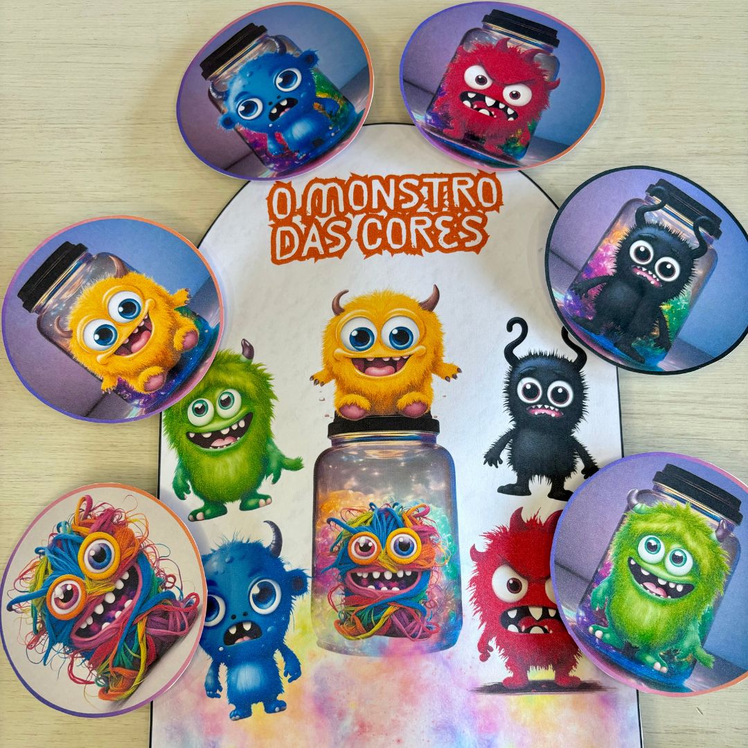 HISTÓRIA NA LUVA / LUVA PEDAGÓGICA: OS MONSTRO DAS CORES + PLANO DE AULA