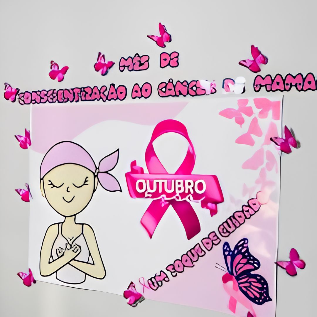DECORAÇÃO / PAINEL + MOLDURA / BAMBOLÊ PARA FOTO: OUTUBRO ROSA