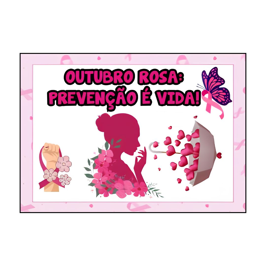 DECORAÇÃO / PAINEL + LEMBRANCINHA: OUTUBRO ROSA