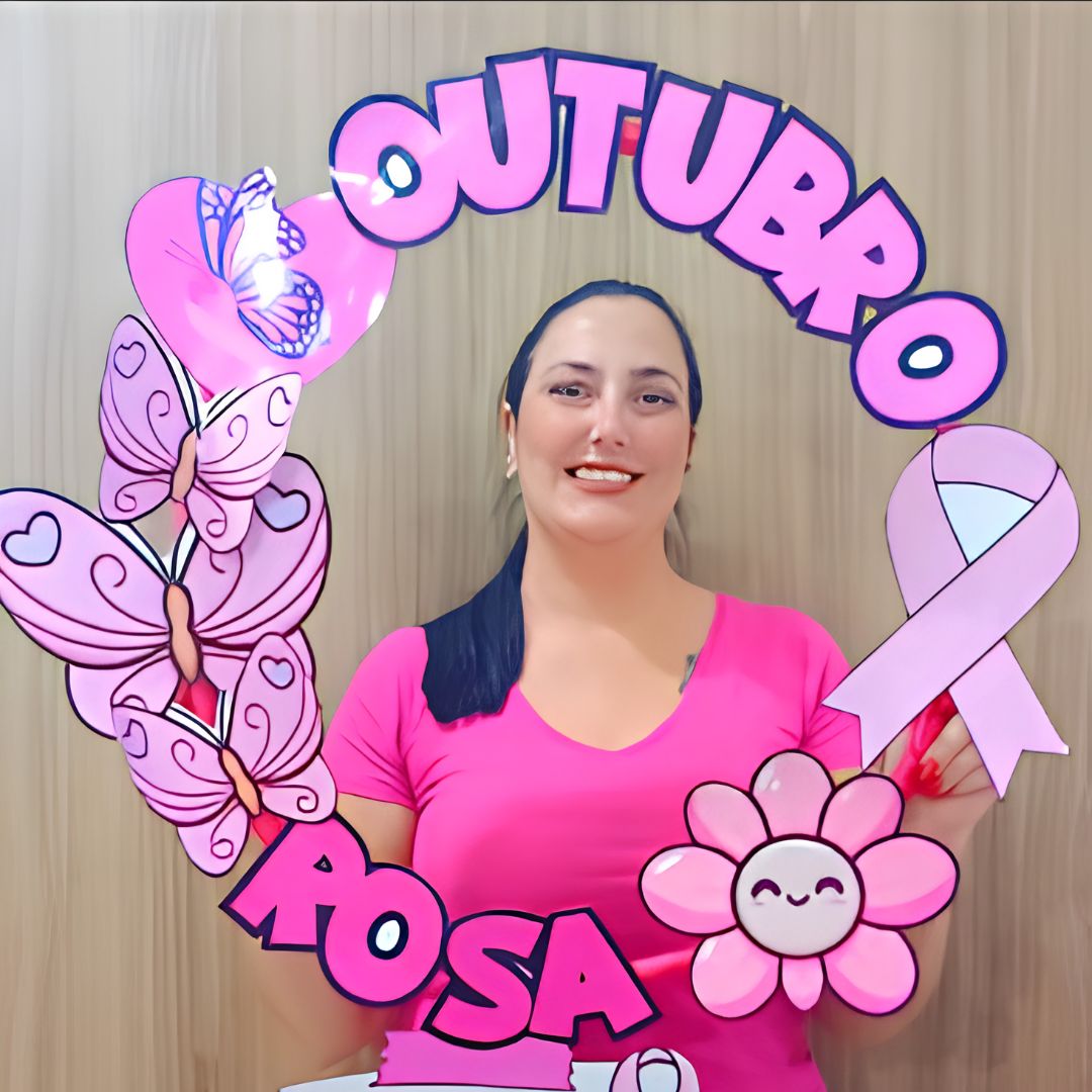 BAMBOLÊ / MOLDURA PARA FOTO: OUTUBRO ROSA