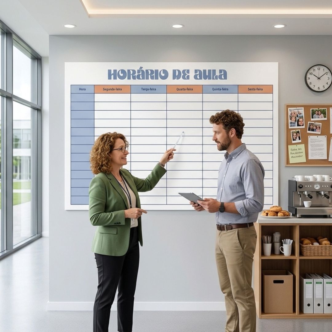 PAINEL / QUADRO GIGANTE DE HORÁRIO DE AULAS