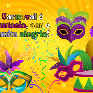 Painel a4 Carnaval é fantasia, cor e muita alegria!